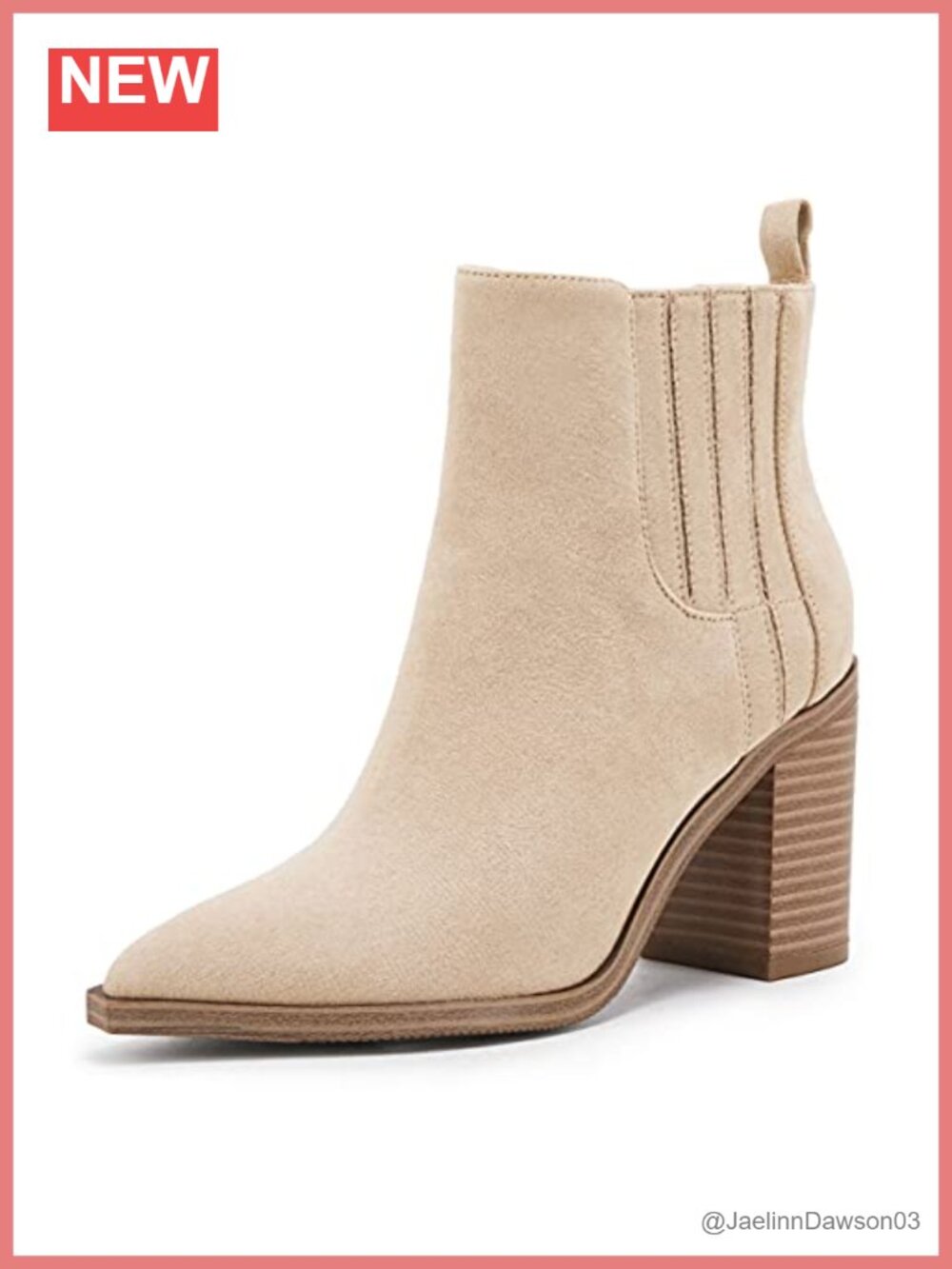 Faux Leather Ankle Booties Chunky Heel Pointed Toe Slip On Women's Chelsea